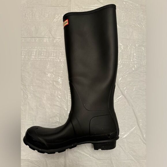 Hunter Women’s Original Tall Waterproof Solid Matte Black Size US 7 - Picture 5 of 14